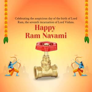 Ram Navami Celebration With Industrial Valve Flyer For Twitter