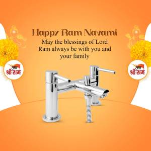 Happy Ram Navami With Modern Faucet Graphic For Threads
