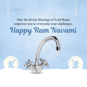 Happy Ram Navami - Water Blessing Artwork For WhatsApp