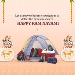Happy Ram Navami - Camping Adventure Flyer For LinkedIn