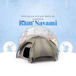 Ram Navami Greetings With Ram Temple Flyer For Threads