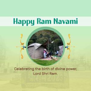 Happy Ram Navami Greetings Banner For Threads