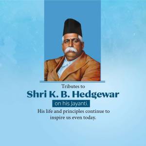 Shri K. B. Hedgewar Jayanti Artwork For Threads