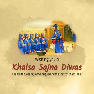 Khalsa Sajna Diwas Greetings Advertisement For Threads