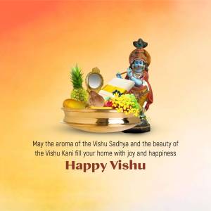 Happy Vishu Promotional Banner For Telegram