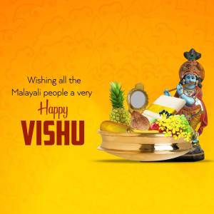 Happy Vishu Greetings Design For WhatsApp