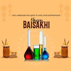 Happy Baisakhi Celebration Business Poster For Telegram