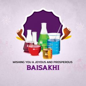 Baisakhi Festival With Science Elements Creative Design For Telegram