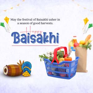 Happy Baisakhi - Harvest Festival Poster For Google Business Profile