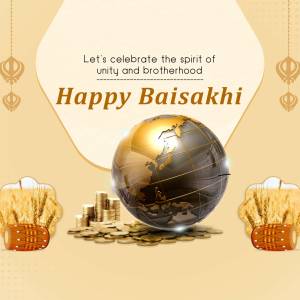 Happy Baisakhi - Global Celebration Artwork For LinkedIn