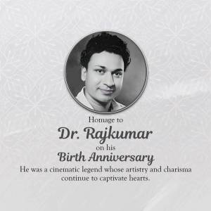 Dr. Rajkumar Birth Anniversary Tribute Image For Google Business Profile