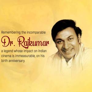 Dr. Rajkumar Birthday Remembrance Marketing Image For Instagram
