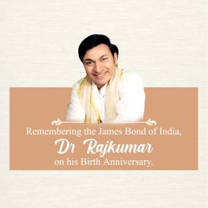Dr. Rajkumar Birth Anniversary Tribute Creative Design For X