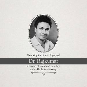 Dr. Rajkumar Birth Anniversary Tribute Marketing Image For Facebook