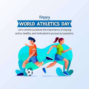 Illustration of runners celebrating World Athletics Day
