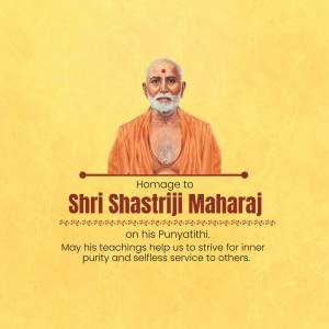 Homage To Shri Shastriji Maharaj Artwork For Twitter