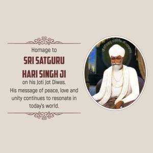 Homage To Sri Satguru Hari Singh Ji Flyer For LinkedIn