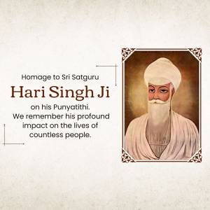 Homage To Sri Satguru Hari Singh Ji Social Media Post For Instagram