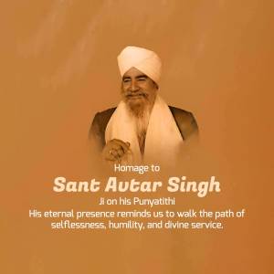Homage To Sant Avatar Singh Ji Business Poster For Pinterest