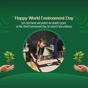 Happy World Environment Day - Sustainable Fashion Marketing Image For Threads