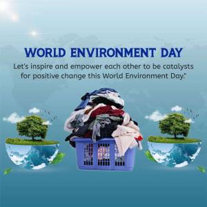 World Environment Day - Sustainable Laundry Creative Design For Pinterest