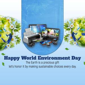 Happy World Environment Day - Sustainable Tech Branding Post For Google Business Profile