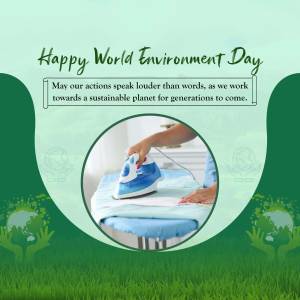 Happy World Environment Day - Sustainable Living Promotional Banner For Telegram