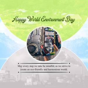 Happy World Environment Day - Sustainable Energy Graphic For Telegram