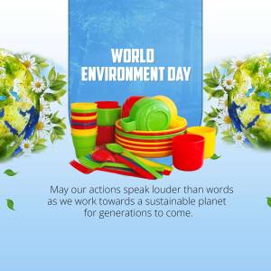 World Environment Day - Plastic Waste Awareness Advertisement For Pinterest