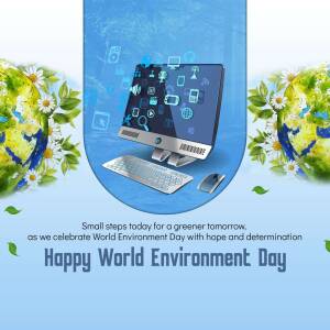 Happy World Environment Day - Technology & Nature Advertisement For Instagram
