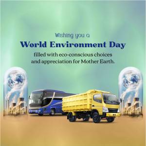 World Environment Day - Eco-Friendly Transportation Marketing Image For WhatsApp