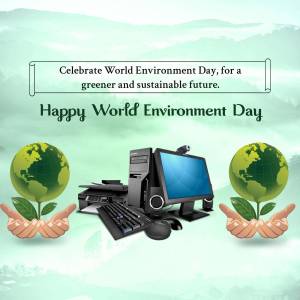 World Environment Day - Sustainable Technology Promotional Banner For WhatsApp