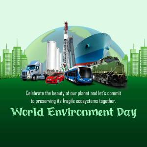World Environment Day - Sustainable Transportation Social Media Post For Twitter