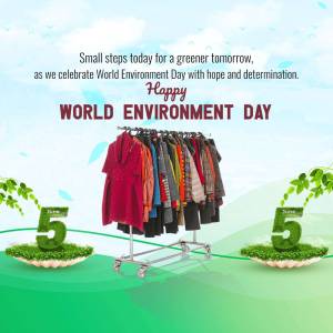 Happy World Environment Day - Sustainable Fashion Flyer For Google Business Profile