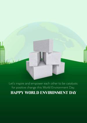 World Environment Day - Building A Sustainable Future Banner For WhatsApp