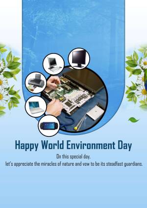 Happy World Environment Day - Tech Recycling Advertisement For Threads