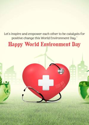 Happy World Environment Day - Health & Environment Banner For Pinterest