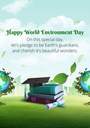 Happy World Environment Day - Education For A Greener Future Marketing Image For WhatsApp
