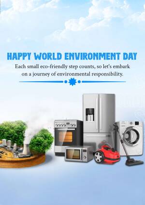Happy World Environment Day - Eco-Friendly Appliances Poster For Telegram