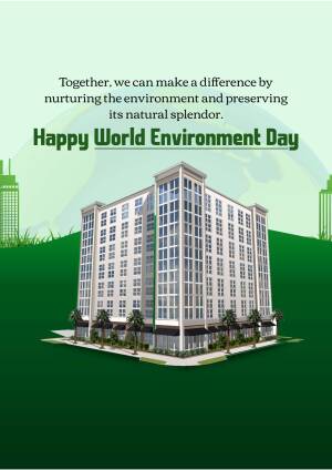 Happy World Environment Day - Sustainable City Graphic For Pinterest