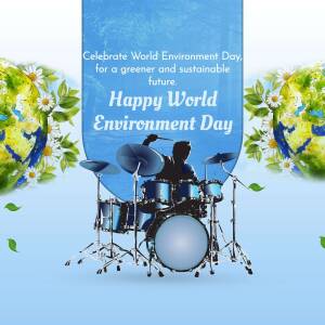 Happy World Environment Day - Music For A Greener Future Artwork For Facebook