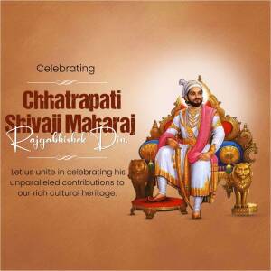 Celebrating Chhatrapati Shivaji Maharaj Rajyabhishek Din Promotional Banner For Google Business Profile