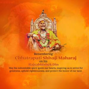 Chhatrapati Shivaji Maharaj Rajyabhishek Din Creative Design For Google Business Profile