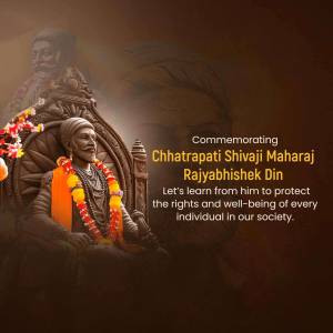 Chhatrapati Shivaji Maharaj Rajyabhishek Din Branding Post For WhatsApp