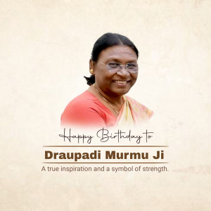 Draupadi Murmu Birthday Greeting Business Poster For Twitter