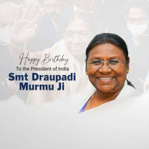Happy Birthday Droupadi Murmu Social Media Post For Telegram