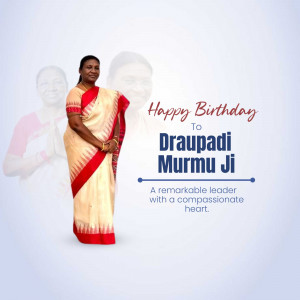 Happy Birthday Draupadi Murmu Ji Post For Instagram