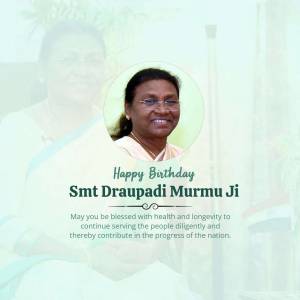 Draupadi Murmu Birthday Greeting Flyer For Threads