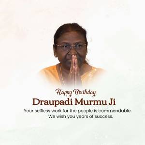 Draupadi Murmu Birthday Wish Image For Instagram