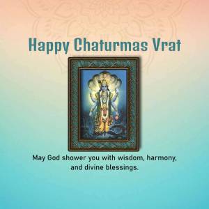 Happy Chaturmas Vrat Greetings Template For Twitter
